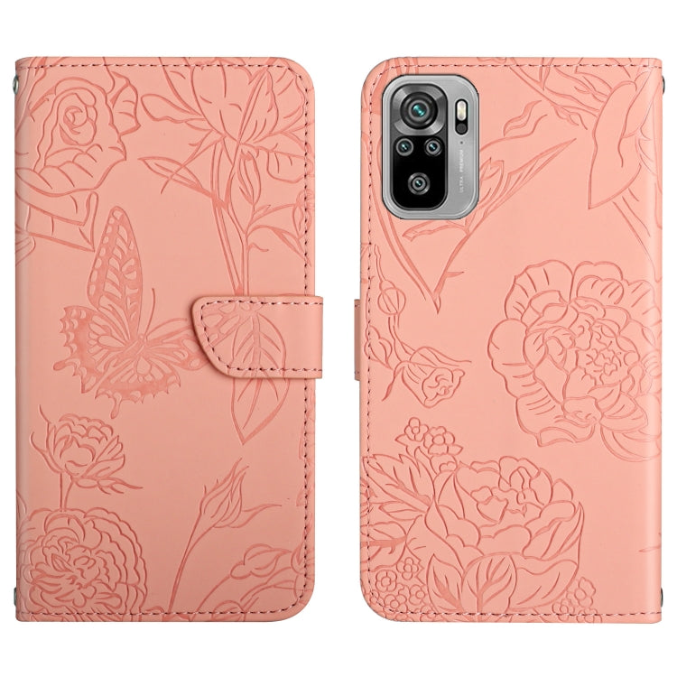 Custodia per cellulare in pelle goffrata con peonia a farfalla, For Xiaomi Redmi Note 10 4G, For Xiaomi Redmi Note 10 5G, For Xiaomi Redmi Note 10 Pro, For Xiaomi Redmi Note 11S