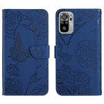 Custodia per cellulare in pelle goffrata con peonia a farfalla, For Xiaomi Redmi Note 10 4G, For Xiaomi Redmi Note 10 5G, For Xiaomi Redmi Note 10 Pro, For Xiaomi Redmi Note 11S