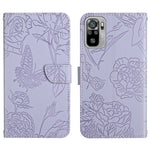 Custodia per cellulare in pelle goffrata con peonia a farfalla, For Xiaomi Redmi Note 10 4G, For Xiaomi Redmi Note 10 5G, For Xiaomi Redmi Note 10 Pro, For Xiaomi Redmi Note 11S