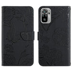 Custodia per cellulare in pelle goffrata con peonia a farfalla, For Xiaomi Redmi Note 10 4G, For Xiaomi Redmi Note 10 5G, For Xiaomi Redmi Note 10 Pro, For Xiaomi Redmi Note 11S