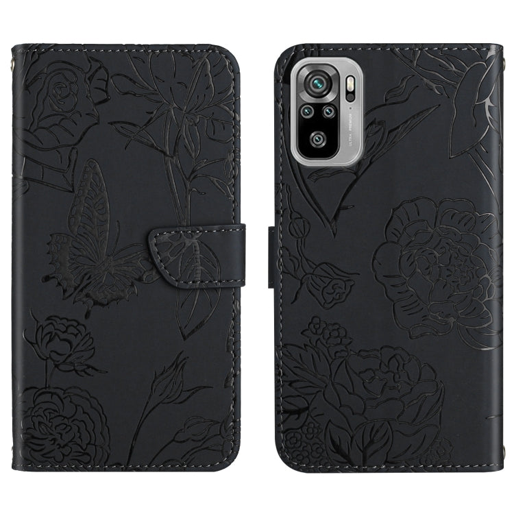 Custodia per cellulare in pelle goffrata con peonia a farfalla, For Xiaomi Redmi Note 10 4G, For Xiaomi Redmi Note 10 5G, For Xiaomi Redmi Note 10 Pro, For Xiaomi Redmi Note 11S