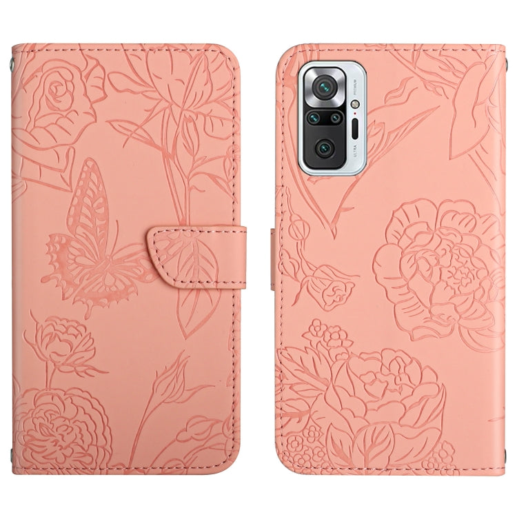 Custodia per cellulare in pelle goffrata con peonia a farfalla, For Xiaomi Redmi Note 10 4G, For Xiaomi Redmi Note 10 5G, For Xiaomi Redmi Note 10 Pro, For Xiaomi Redmi Note 11S