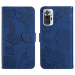 Custodia per cellulare in pelle goffrata con peonia a farfalla, For Xiaomi Redmi Note 10 4G, For Xiaomi Redmi Note 10 5G, For Xiaomi Redmi Note 10 Pro, For Xiaomi Redmi Note 11S