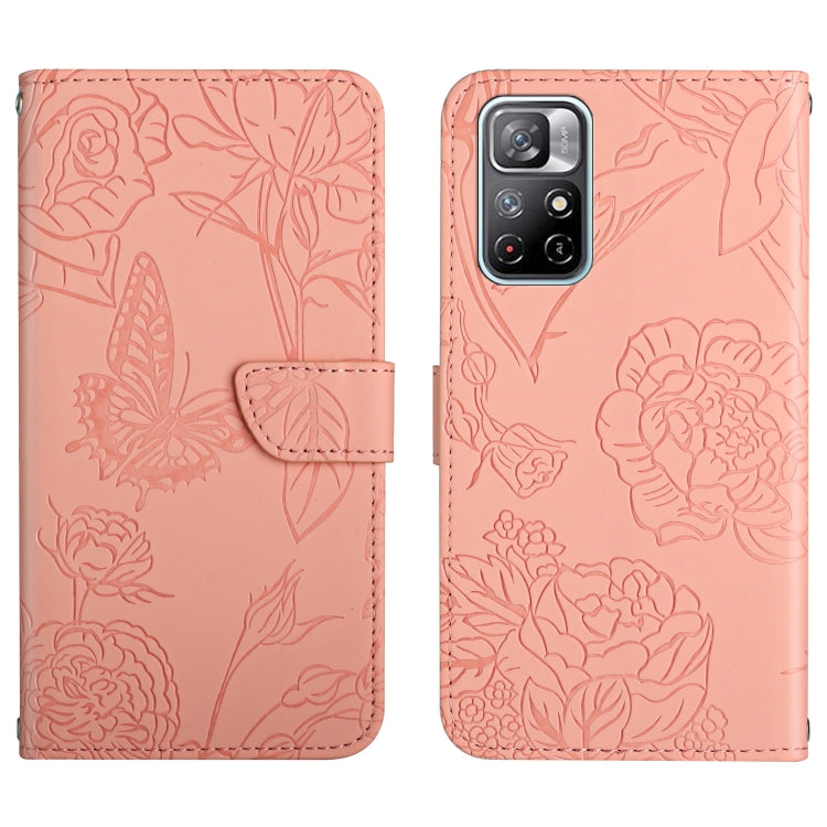 Custodia per cellulare in pelle goffrata con peonia a farfalla, For Xiaomi Redmi Note 10 4G, For Xiaomi Redmi Note 10 5G, For Xiaomi Redmi Note 10 Pro, For Xiaomi Redmi Note 11S