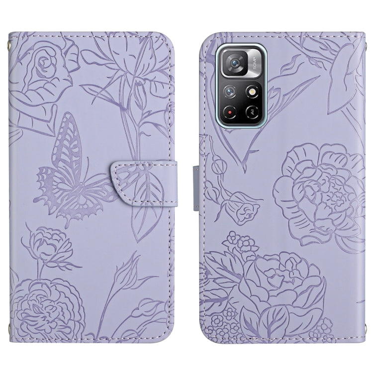 Custodia per cellulare in pelle goffrata con peonia a farfalla, For Xiaomi Redmi Note 10 4G, For Xiaomi Redmi Note 10 5G, For Xiaomi Redmi Note 10 Pro, For Xiaomi Redmi Note 11S