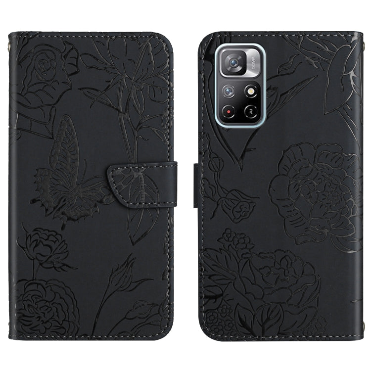 Custodia per cellulare in pelle goffrata con peonia a farfalla, For Xiaomi Redmi Note 10 4G, For Xiaomi Redmi Note 10 5G, For Xiaomi Redmi Note 10 Pro, For Xiaomi Redmi Note 11S