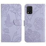 Custodia per cellulare in pelle goffrata con peonia a farfalla, For Xiaomi Redmi Note 11 5G Chinese Version, For Xiaomi Redmi Note 11 Pro Foreign Version, For Xiaomi Redmi Note 11 Pro / Poco M4 Pro 5G, For Xiaomi Mi 10 Lite 5G