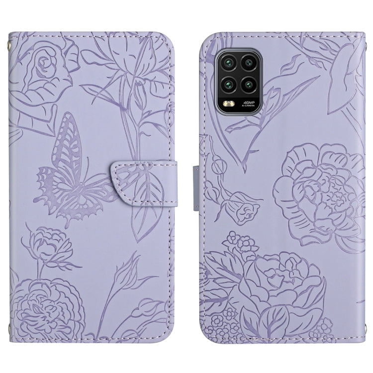 Custodia per cellulare in pelle goffrata con peonia a farfalla, For Xiaomi Redmi Note 11 5G Chinese Version, For Xiaomi Redmi Note 11 Pro Foreign Version, For Xiaomi Redmi Note 11 Pro / Poco M4 Pro 5G, For Xiaomi Mi 10 Lite 5G