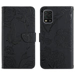 Custodia per cellulare in pelle goffrata con peonia a farfalla, For Xiaomi Redmi Note 11 5G Chinese Version, For Xiaomi Redmi Note 11 Pro Foreign Version, For Xiaomi Redmi Note 11 Pro / Poco M4 Pro 5G, For Xiaomi Mi 10 Lite 5G