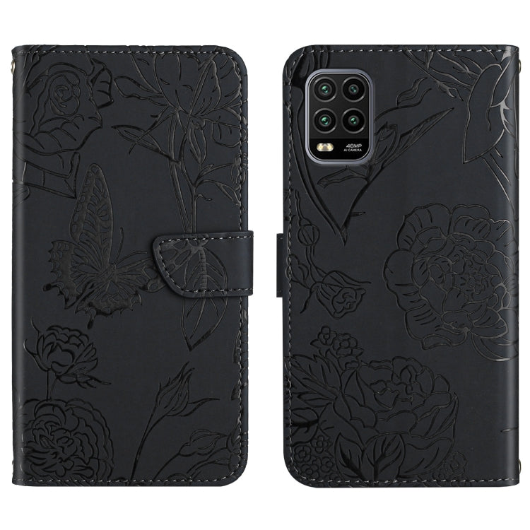 Custodia per cellulare in pelle goffrata con peonia a farfalla, For Xiaomi Redmi Note 11 5G Chinese Version, For Xiaomi Redmi Note 11 Pro Foreign Version, For Xiaomi Redmi Note 11 Pro / Poco M4 Pro 5G, For Xiaomi Mi 10 Lite 5G