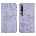 Custodia per cellulare in pelle goffrata con peonia a farfalla, For Xiaomi Mi 10 / 10 Pro 5G, For Xiaomi Mi 10T 5G, For Xiaomi Mi 11, For Xiaomi Mi 11 Lite