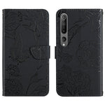 Custodia per cellulare in pelle goffrata con peonia a farfalla, For Xiaomi Mi 10 / 10 Pro 5G, For Xiaomi Mi 10T 5G, For Xiaomi Mi 11, For Xiaomi Mi 11 Lite