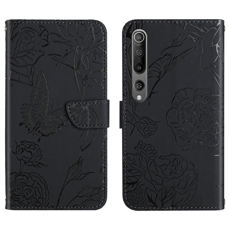 Custodia per cellulare in pelle goffrata con peonia a farfalla, For Xiaomi Mi 10 / 10 Pro 5G, For Xiaomi Mi 10T 5G, For Xiaomi Mi 11, For Xiaomi Mi 11 Lite