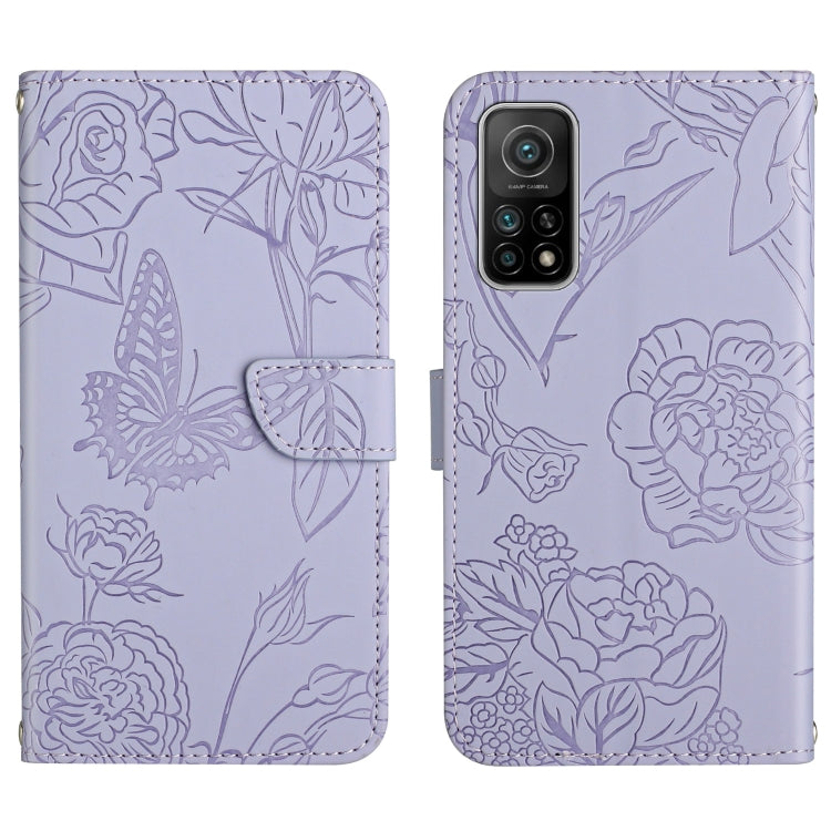 Custodia per cellulare in pelle goffrata con peonia a farfalla, For Xiaomi Mi 10 / 10 Pro 5G, For Xiaomi Mi 10T 5G, For Xiaomi Mi 11, For Xiaomi Mi 11 Lite
