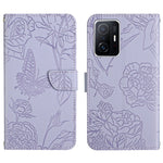 Custodia per cellulare in pelle goffrata con peonia a farfalla, For Xiaomi Mi 11 Pro, For Xiaomi Mi 11 Ultra, For Xiaomi Mi 11T / 11T Pro, For Xiaomi 12 / 12 Pro