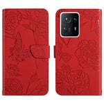 Custodia per cellulare in pelle goffrata con peonia a farfalla, For Xiaomi Mi Mix 4, For Xiaomi Mi Note 10 Lite, For Xiaomi Mi Note 10 / Note 10 Pro, For Xiaomi Poco M4 Pro 4G