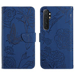 Custodia per cellulare in pelle goffrata con peonia a farfalla, For Xiaomi Mi Mix 4, For Xiaomi Mi Note 10 Lite, For Xiaomi Mi Note 10 / Note 10 Pro, For Xiaomi Poco M4 Pro 4G