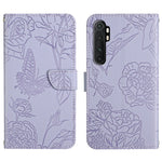 Custodia per cellulare in pelle goffrata con peonia a farfalla, For Xiaomi Mi Mix 4, For Xiaomi Mi Note 10 Lite, For Xiaomi Mi Note 10 / Note 10 Pro, For Xiaomi Poco M4 Pro 4G