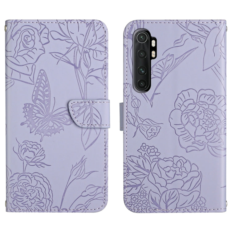 Custodia per cellulare in pelle goffrata con peonia a farfalla, For Xiaomi Mi Mix 4, For Xiaomi Mi Note 10 Lite, For Xiaomi Mi Note 10 / Note 10 Pro, For Xiaomi Poco M4 Pro 4G