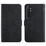 Custodia per cellulare in pelle goffrata con peonia a farfalla, For Xiaomi Mi Mix 4, For Xiaomi Mi Note 10 Lite, For Xiaomi Mi Note 10 / Note 10 Pro, For Xiaomi Poco M4 Pro 4G