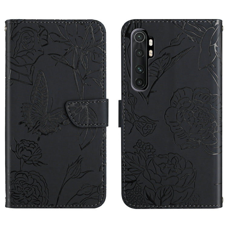 Custodia per cellulare in pelle goffrata con peonia a farfalla, For Xiaomi Mi Mix 4, For Xiaomi Mi Note 10 Lite, For Xiaomi Mi Note 10 / Note 10 Pro, For Xiaomi Poco M4 Pro 4G