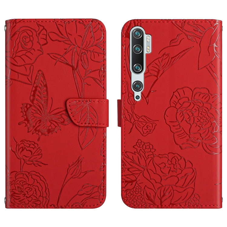 Custodia per cellulare in pelle goffrata con peonia a farfalla, For Xiaomi Mi Mix 4, For Xiaomi Mi Note 10 Lite, For Xiaomi Mi Note 10 / Note 10 Pro, For Xiaomi Poco M4 Pro 4G