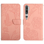 Custodia per cellulare in pelle goffrata con peonia a farfalla, For Xiaomi Mi Mix 4, For Xiaomi Mi Note 10 Lite, For Xiaomi Mi Note 10 / Note 10 Pro, For Xiaomi Poco M4 Pro 4G