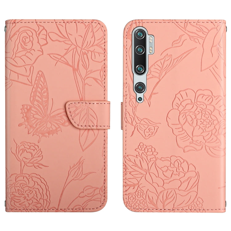 Custodia per cellulare in pelle goffrata con peonia a farfalla, For Xiaomi Mi Mix 4, For Xiaomi Mi Note 10 Lite, For Xiaomi Mi Note 10 / Note 10 Pro, For Xiaomi Poco M4 Pro 4G