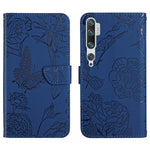 Custodia per cellulare in pelle goffrata con peonia a farfalla, For Xiaomi Mi Mix 4, For Xiaomi Mi Note 10 Lite, For Xiaomi Mi Note 10 / Note 10 Pro, For Xiaomi Poco M4 Pro 4G