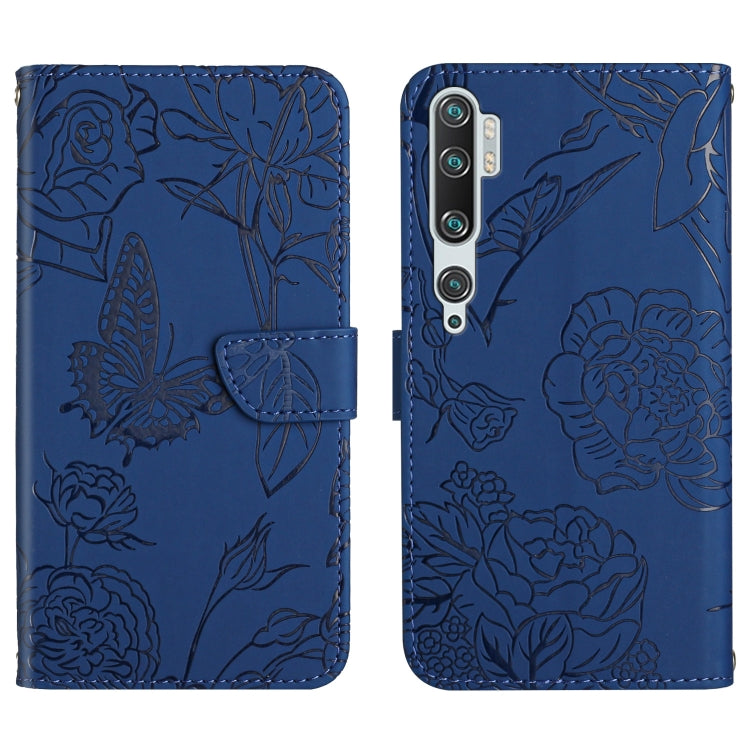 Custodia per cellulare in pelle goffrata con peonia a farfalla, For Xiaomi Mi Mix 4, For Xiaomi Mi Note 10 Lite, For Xiaomi Mi Note 10 / Note 10 Pro, For Xiaomi Poco M4 Pro 4G