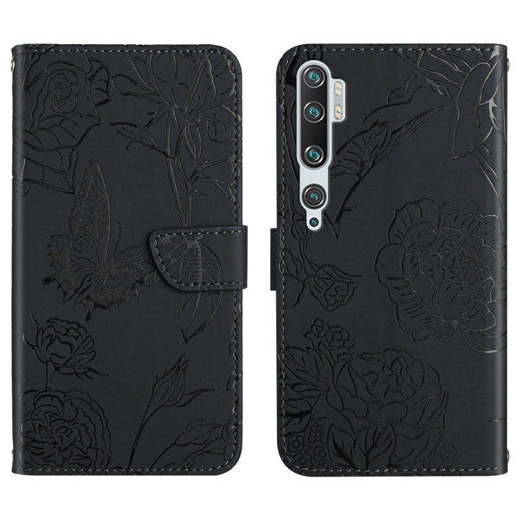 Custodia per cellulare in pelle goffrata con peonia a farfalla, For Xiaomi Mi Mix 4, For Xiaomi Mi Note 10 Lite, For Xiaomi Mi Note 10 / Note 10 Pro, For Xiaomi Poco M4 Pro 4G