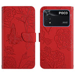 Custodia per cellulare in pelle goffrata con peonia a farfalla, For Xiaomi Mi Mix 4, For Xiaomi Mi Note 10 Lite, For Xiaomi Mi Note 10 / Note 10 Pro, For Xiaomi Poco M4 Pro 4G