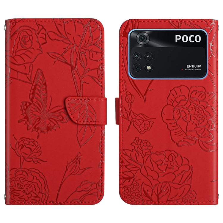Custodia per cellulare in pelle goffrata con peonia a farfalla, For Xiaomi Mi Mix 4, For Xiaomi Mi Note 10 Lite, For Xiaomi Mi Note 10 / Note 10 Pro, For Xiaomi Poco M4 Pro 4G