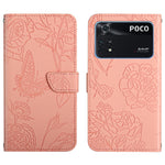Custodia per cellulare in pelle goffrata con peonia a farfalla, For Xiaomi Mi Mix 4, For Xiaomi Mi Note 10 Lite, For Xiaomi Mi Note 10 / Note 10 Pro, For Xiaomi Poco M4 Pro 4G