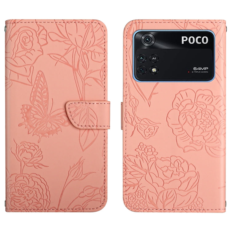 Custodia per cellulare in pelle goffrata con peonia a farfalla, For Xiaomi Mi Mix 4, For Xiaomi Mi Note 10 Lite, For Xiaomi Mi Note 10 / Note 10 Pro, For Xiaomi Poco M4 Pro 4G
