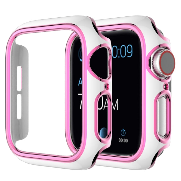 Custodia per orologio per PC galvanica bicolore per la serie Apple Watch, 3&2&1 38mm, 3&2&1 42mm