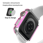 Custodia per orologio per PC galvanica bicolore per la serie Apple Watch, 3&2&1 38mm, 3&2&1 42mm