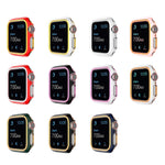 Custodia per orologio per PC galvanica bicolore per la serie Apple Watch, 3&2&1 38mm, 3&2&1 42mm