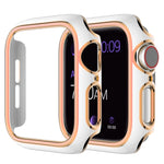 Custodia per orologio per PC galvanica bicolore per la serie Apple Watch, 3&2&1 38mm, 3&2&1 42mm