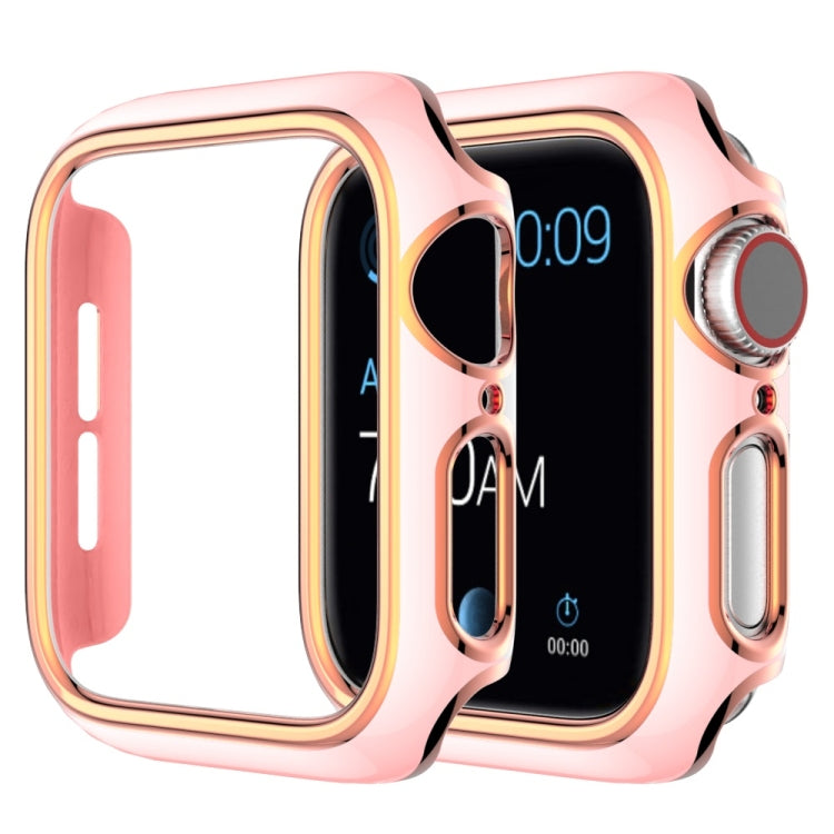 Custodia per orologio per PC galvanica bicolore per la serie Apple Watch, 3&2&1 38mm, 3&2&1 42mm