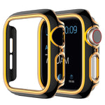 Custodia per orologio per PC galvanica bicolore per la serie Apple Watch, 3&2&1 38mm, 3&2&1 42mm