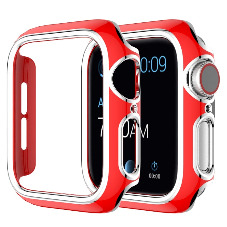 Custodia per orologio per PC galvanica bicolore per la serie Apple Watch, 3&2&1 38mm, 3&2&1 42mm