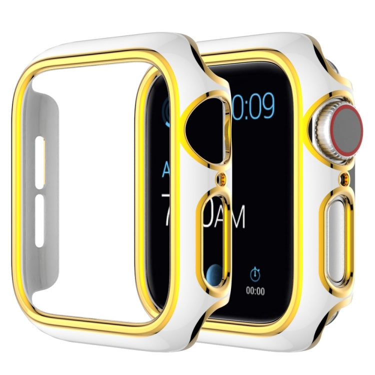 Custodia per orologio per PC galvanica bicolore per la serie Apple Watch, 3&2&1 38mm, 3&2&1 42mm