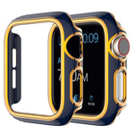Custodia per orologio per PC galvanica bicolore per la serie Apple Watch, 3&2&1 38mm, 3&2&1 42mm