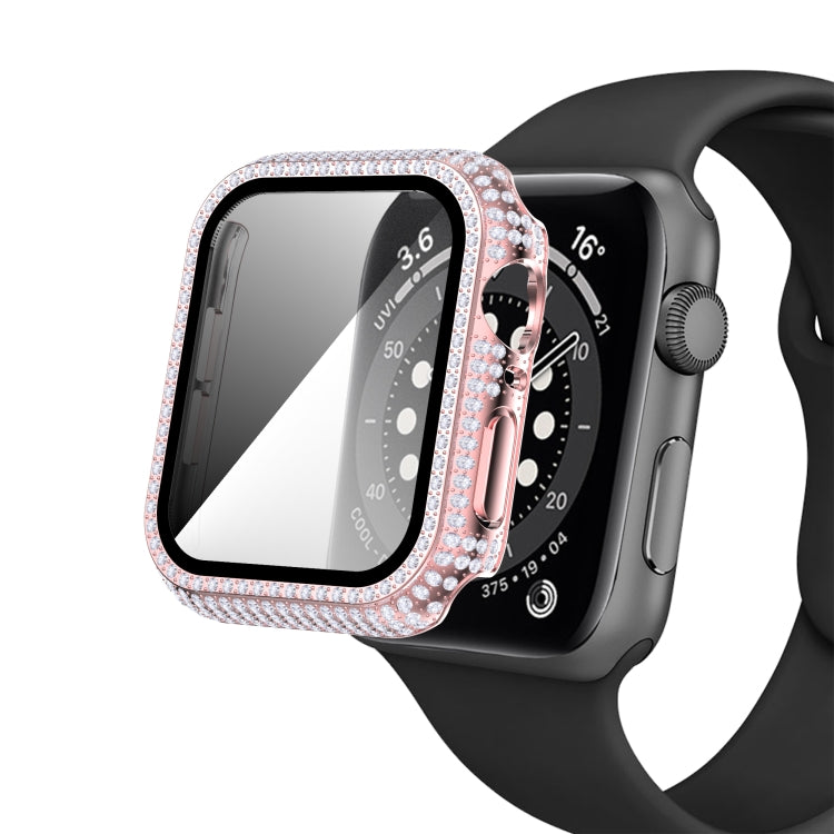 Diamond PC + cassa dell'orologio in vetro temperato per Apple Watch Series, 3&2&1 38mm, 3&2&1 42mm