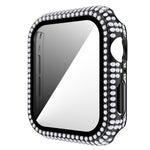 Diamond PC + cassa dell'orologio in vetro temperato per Apple Watch Series, 3&2&1 38mm, 3&2&1 42mm