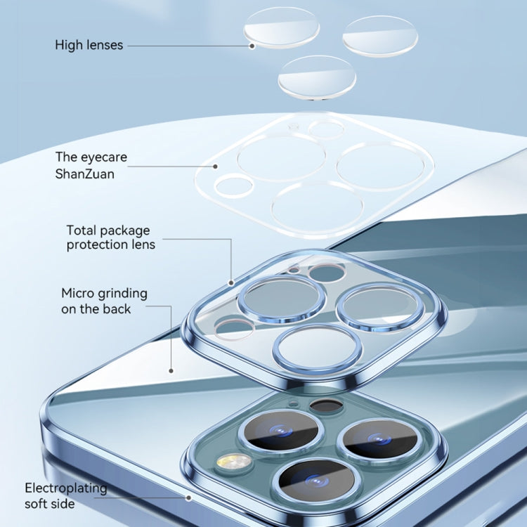 Custodia trasparente TPU con protezione obiettivo per iPhone