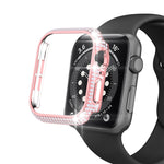 Cassa dell'orologio per PC con diamanti scavati per la serie Apple Watch, 3&2&1 38mm, 3&2&1 42mm