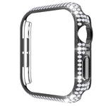 Cassa dell'orologio per PC con diamanti scavati per la serie Apple Watch, 3&2&1 38mm, 3&2&1 42mm