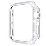 Cassa dell'orologio per PC con diamanti scavati per la serie Apple Watch, 3&2&1 38mm, 3&2&1 42mm